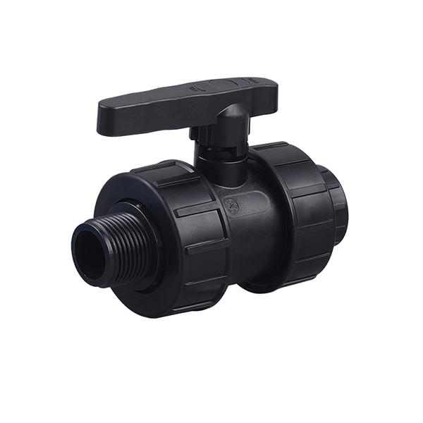 Plastic External Thread - Internal Thread Double Ball Valve